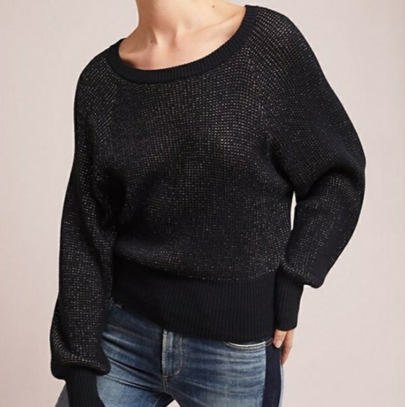 Anthro Splendid Sheridan Lurex Pullover Sweater - Picture 2 of 6